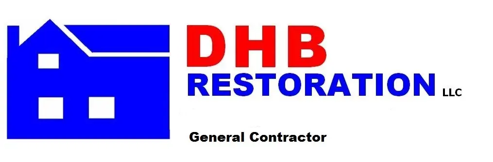 Logo of DHB Restoration, a general contractor.